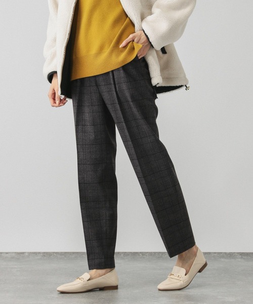 GLOBAL WORK（グローバルワーク）の「WEB限定/あったかウツクシルエットテーパードパンツTall/145517（その他パンツ・レディース・ネイビー/杢グレー/モカ/アイボリー/ピンク/ブルー/グレー系その他5/ブラック/ブラック系その他・SMALL/X-LARGE/MEDIUM/LARGE）」の19枚目の写真