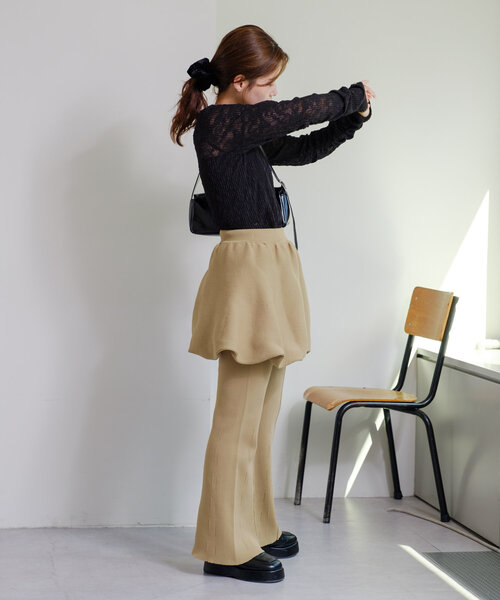 Kastane（カスタネ）の「ワッシャーレースプルオーバー（Tシャツ/カットソー・レディース・ブラック/オフホワイト/ブルー・FREE）」の17枚目の写真