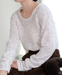 Kastane | ワッシャーレースプルオーバー(Tシャツ/カットソー)