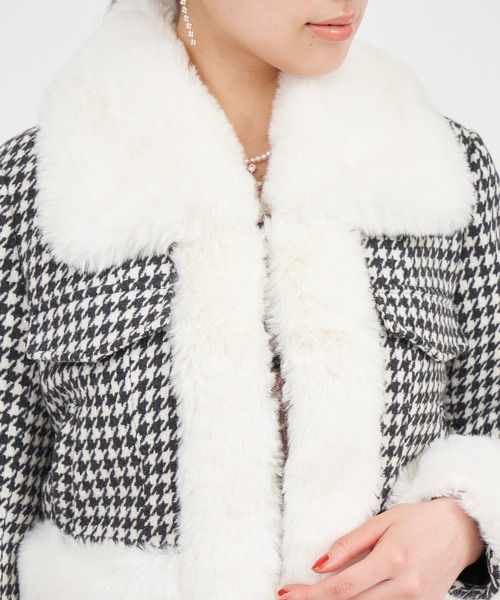 ROYAL PARTY（ロイヤルパーティー）の「ファー付ツイードジャケット