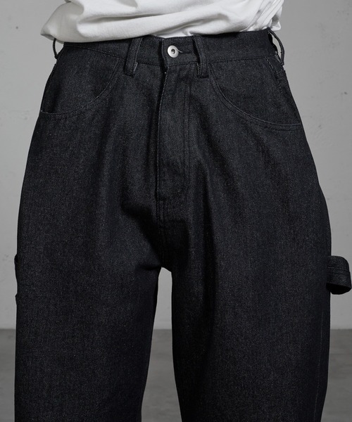 kutir（クティール）の「CURVED PAINTER WIDE DENIM PANTS／カーブペインターワイドデニムパンツ（デニムパンツ・メンズ・グレー/ブラック/カーキ/インディゴブルー・SMALL/MEDIUM/LARGE）」の13枚目の写真