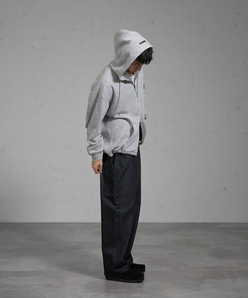 kutir（クティール）の「CURVED PAINTER WIDE DENIM PANTS／カーブペインターワイドデニムパンツ（デニムパンツ・メンズ・グレー/ブラック/カーキ/インディゴブルー・SMALL/MEDIUM/LARGE）」の12枚目の写真