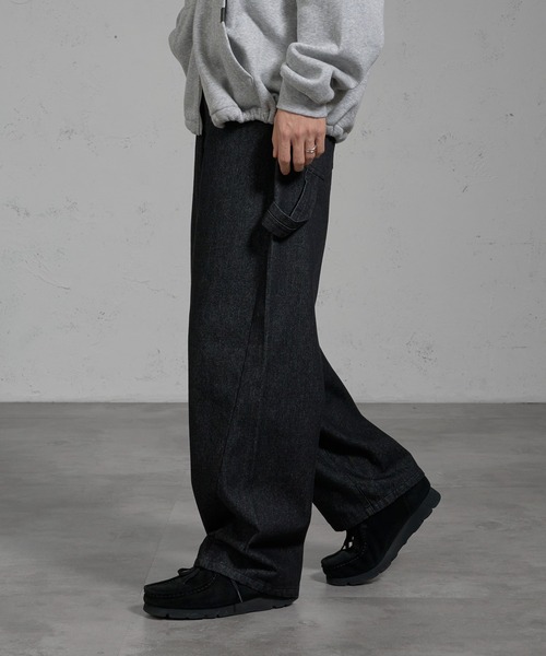 kutir（クティール）の「CURVED PAINTER WIDE DENIM PANTS／カーブペインターワイドデニムパンツ（デニムパンツ・メンズ・グレー/ブラック/カーキ/インディゴブルー・SMALL/MEDIUM/LARGE）」の7枚目の写真
