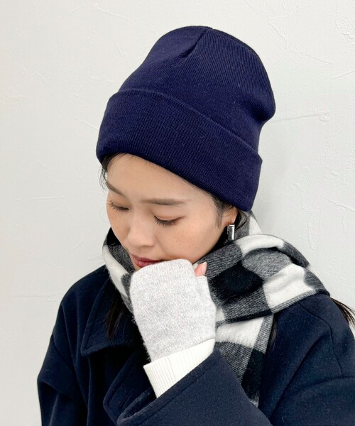 fredy emue（フレディエミュ）の「【OLDDERBY KNITWEAR 】ターンアップビーニーキャップ（ニットキャップ/ビーニー・レディース・チャコールグレー/ロイヤルブルー/ダークネイビー/レッド/ライトグレー・FREE）」の11枚目の写真