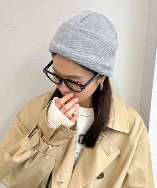 fredy emue（フレディエミュ）の「【OLDDERBY KNITWEAR 】ターンアップビーニーキャップ（ニットキャップ/ビーニー・レディース・チャコールグレー/ロイヤルブルー/ダークネイビー/レッド/ライトグレー・FREE）」の21枚目の写真