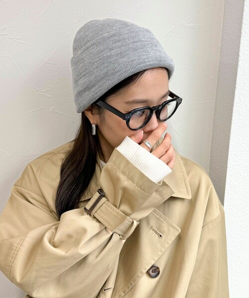 fredy emue（フレディエミュ）の「【OLDDERBY KNITWEAR 】ターンアップビーニーキャップ（ニットキャップ/ビーニー・レディース・チャコールグレー/ロイヤルブルー/ダークネイビー/レッド/ライトグレー・FREE）」の22枚目の写真