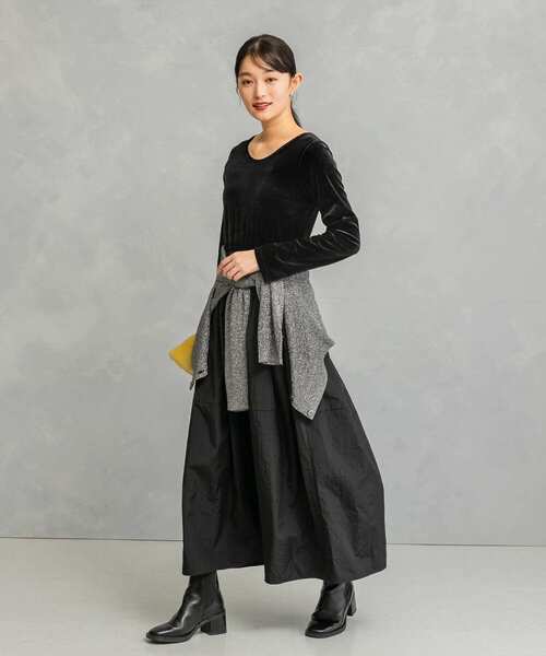 セール】『WEB限定』ベロアドッキングワンピース（ワンピース）｜URBAN