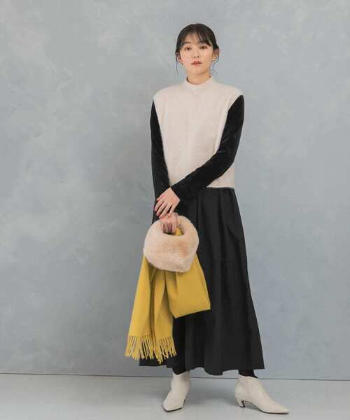 新品　完売品COCO DEALベロアドッキングワンピース　ブラウン　S 新品 完売品COCO DEALベロアドッキングワンピース ブラウン S