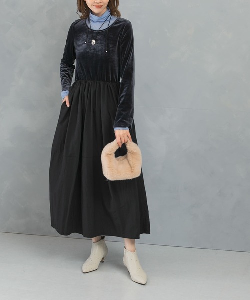 セール】『WEB限定』ベロアドッキングワンピース（ワンピース）｜URBAN