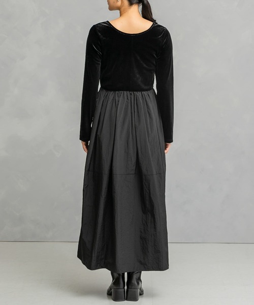 【美品】GUCCI ドッキングワンピース　ベロア　切替　インターロッキング　GG 美品】GUCCI ドッキングワンピース ベロア 切替 インター