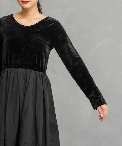 セール】『WEB限定』ベロアドッキングワンピース（ワンピース）｜URBAN