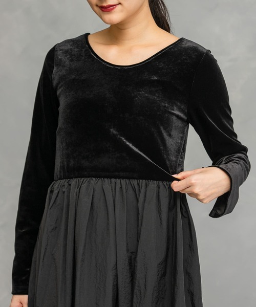 セール】『WEB限定』ベロアドッキングワンピース（ワンピース）｜URBAN