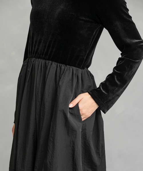 セール】『WEB限定』ベロアドッキングワンピース（ワンピース）｜URBAN