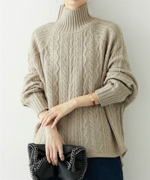 nissen(ニッセン)の「ケーブル網フレアニットチュニック(その他トップス・レディース・アイボリー/ベージュ/ライトグレー・L/M)」の18枚目の写真