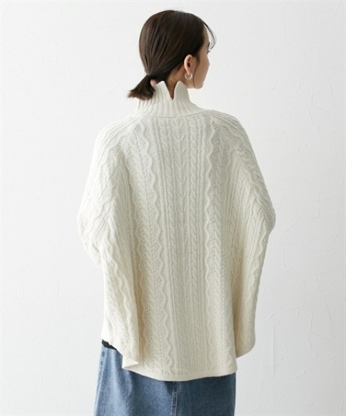 nissen(ニッセン)の「ケーブル網フレアニットチュニック(その他トップス・レディース・アイボリー/ベージュ/ライトグレー・L/M)」の22枚目の写真