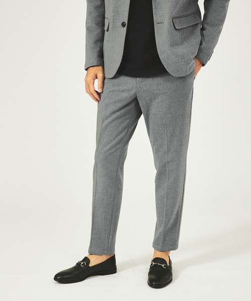 ABAHOUSE GRAY(アバハウスグレイ)の「【セットアップ対応】カシミヤタッチ ピーチ起毛 ストレッチ スラックスパンツ(スラックス・メンズ・ブラック/ネイビー/グレー/グレイッシュベージュ・44/50/48/46)」の2枚目の写真