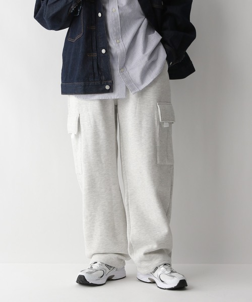DISCUS（ディスカス）の「【DISCUS/ディスカス】ヘビーウエイトコットン/スウェットイージーカーゴパンツ（スウェットパンツ・メンズ・オフホワイト/ブラック・FREE）」の2枚目の写真