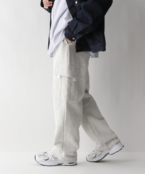 DISCUS（ディスカス）の「【DISCUS/ディスカス】ヘビーウエイトコットン/スウェットイージーカーゴパンツ（スウェットパンツ・メンズ・オフホワイト/ブラック・FREE）」の6枚目の写真