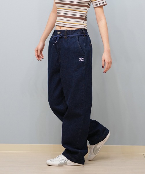 ELEMENT(エレメント)の「ELEMENT/エレメント ワイドデニムパンツ ユニセックス BF023-707(デニムパンツ・レディース・スミクロ/ダークインディゴブルー/インディゴブルー/ライトブルー・FREE)」の1枚目の写真