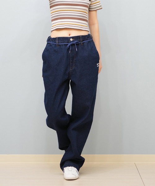 ELEMENT(エレメント)の「ELEMENT/エレメント ワイドデニムパンツ ユニセックス BF023-707(デニムパンツ・レディース・スミクロ/ダークインディゴブルー/インディゴブルー/ライトブルー・FREE)」の16枚目の写真