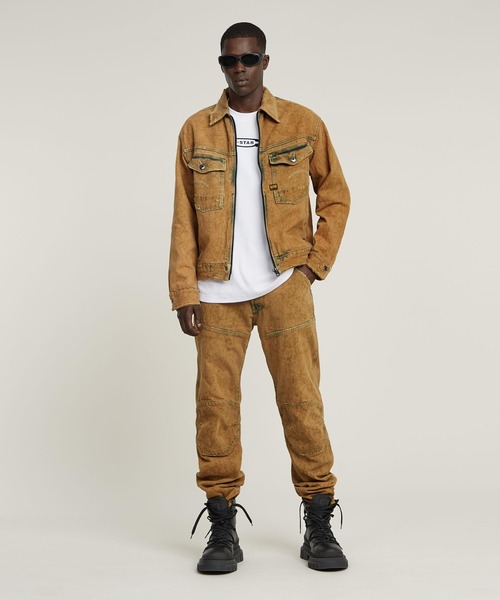 G-STAR(ジースター)の「G-STAR ELWOOD 3D REGULAR JEANS/バイカーデザイン立体裁断レギュラーストレートジーンズ(デニムパンツ・メンズ・ブラウン系その他・34/30/28/30/30/30/32/30/29/30/31/30/33/30)」の3枚目の写真