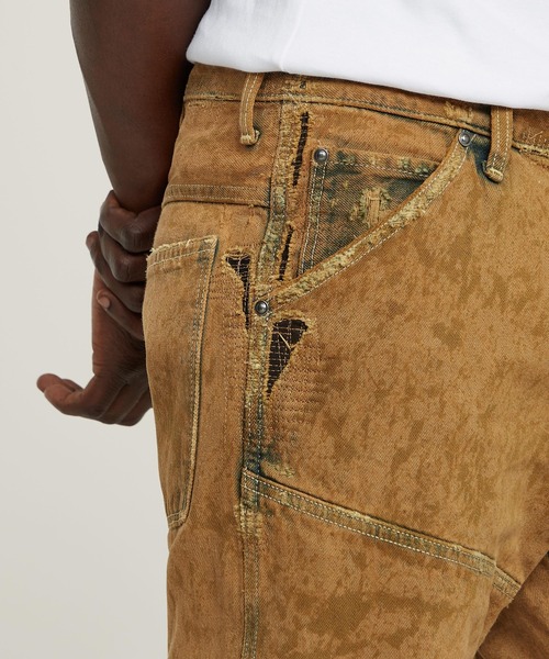 G-STAR(ジースター)の「G-STAR ELWOOD 3D REGULAR JEANS/バイカーデザイン立体裁断レギュラーストレートジーンズ(デニムパンツ・メンズ・ブラウン系その他・34/30/28/30/30/30/32/30/29/30/31/30/33/30)」の4枚目の写真