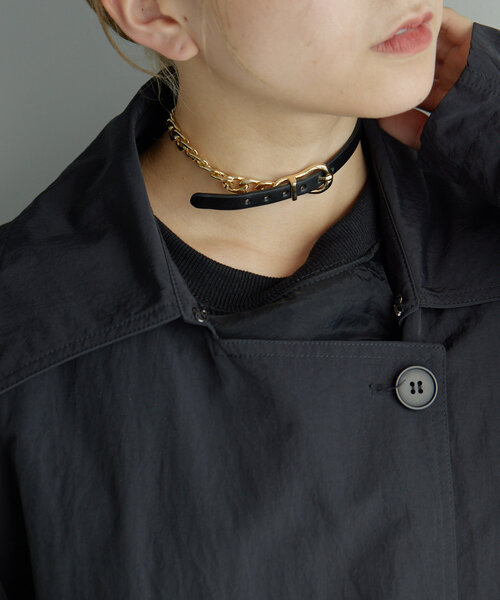 ear PAPILLONNER（イアパピヨネ）の「《2WAY仕様》2連レザー×チェーンブレスレット（ブレスレット・レディース・グレー/ブラック・FREE）」の9枚目の写真