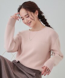 DRESKIP | 【洗える/S-LL】ふんわり柔らか ガーター切替ニット(ニット/セーター)