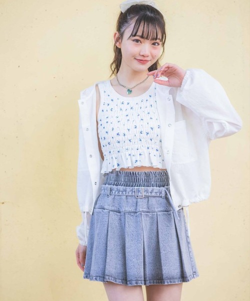 repipi armario（レピピ アルマリオ）の「デニムプリーツスカート（デニムスカート・キッズ・グレー/ブラック/ブルー・SMALL/LARGE/MEDIUM）」の5枚目の写真