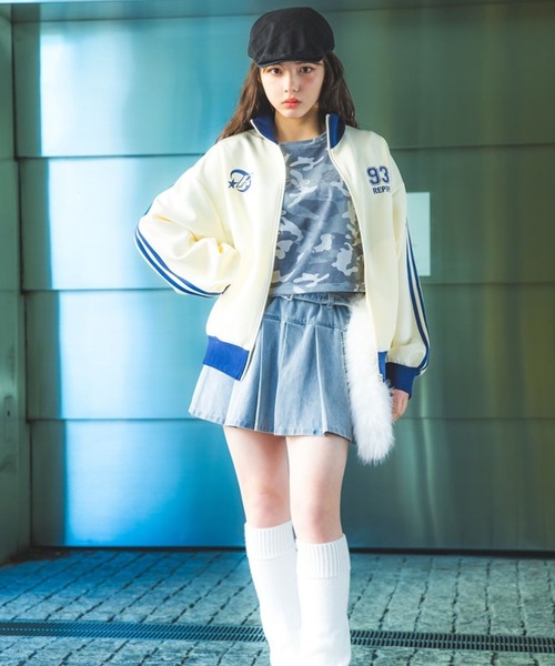 repipi armario（レピピ アルマリオ）の「デニムプリーツスカート（デニムスカート・キッズ・グレー/ブラック/ブルー・SMALL/LARGE/MEDIUM）」の6枚目の写真