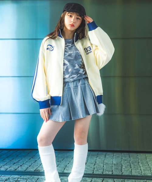 repipi armario（レピピ アルマリオ）の「デニムプリーツスカート（デニムスカート・キッズ・グレー/ブラック/ブルー・SMALL/LARGE/MEDIUM）」の7枚目の写真