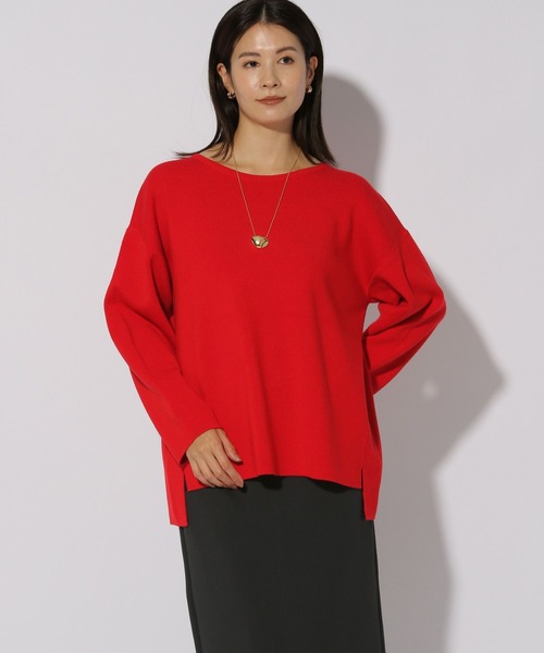 Elura（エルーラ）の「＜セットアップ対応＞毛玉しらずケープ風プルオーバー/243842（ニット/セーター・レディース・レッド/ホワイト/ブラック/ブラウン系その他・FREE）」の17枚目の写真