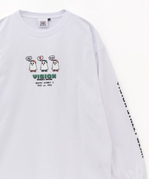 VISION STREET WEAR(ヴィジョンストリートウェア)の「【VISION STREET WEAR 】ゴースト長袖Tシャツ(Tシャツ/カットソー・メンズ・ホワイト系2/ホワイト系1/ブラック系2/ライトグレー系1/ライトグレー系2/ブラック系1・L/M)」の2枚目の写真