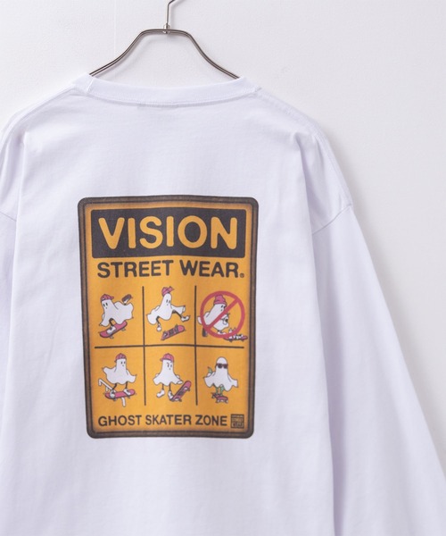 VISION STREET WEAR(ヴィジョンストリートウェア)の「【VISION STREET WEAR 】ゴースト長袖Tシャツ(Tシャツ/カットソー・メンズ・ホワイト系2/ホワイト系1/ブラック系2/ライトグレー系1/ライトグレー系2/ブラック系1・L/M)」の3枚目の写真
