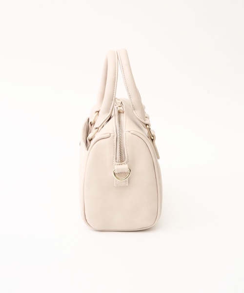 Chico（チコ）の「【who's who Chico】合皮ミニボストンバック（ショルダーバッグ・レディース・アイボリー/ブラック/グレー・FREE）」の4枚目の写真