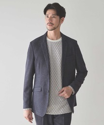 <UNION STATION by MEN'S BIGI>【セットアップ着用可】メランジプリントポンチテーラードジャケット