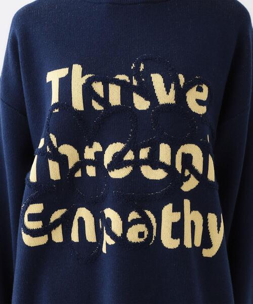 Cutie Blonde（キューティーブロンド）の「お花×ロゴ ゆるシルエットニット（ニット/セーター・レディース・オレンジ系/ネイビー/アイボリー・00）」の15枚目の写真