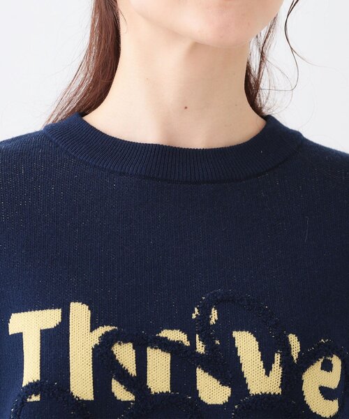 Cutie Blonde（キューティーブロンド）の「お花×ロゴ ゆるシルエットニット（ニット/セーター・レディース・オレンジ系/ネイビー/アイボリー・00）」の19枚目の写真