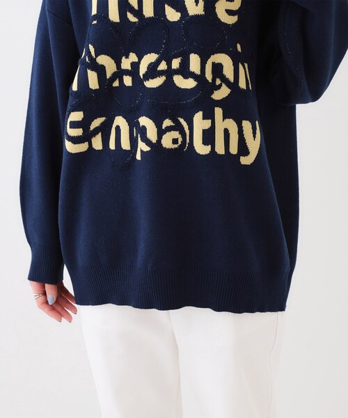 Cutie Blonde（キューティーブロンド）の「お花×ロゴ ゆるシルエットニット（ニット/セーター・レディース・オレンジ系/ネイビー/アイボリー・00）」の21枚目の写真