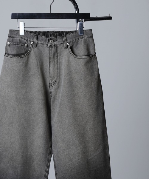 NILWAY（ニルウェイ）の「ケミカル ヴィンテージ メイク スラブバギー グランジ デニムパンツ（デニムパンツ・メンズ・ブラウン/ピンク/ブルー系/ブラック系/オリーブ系/オリーブ・X-LARGE/MEDIUM/SMALL/LARGE）」の21枚目の写真