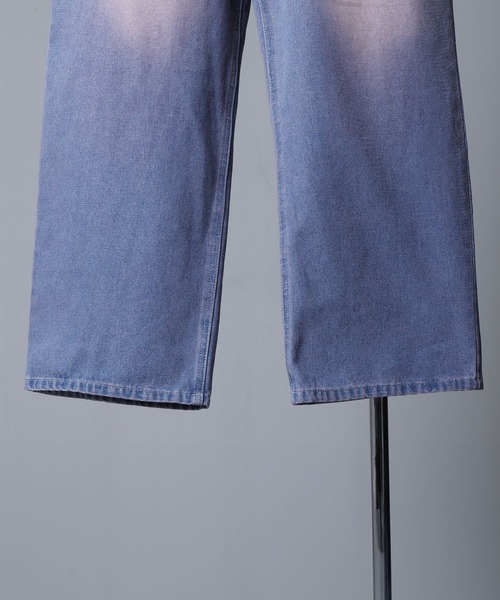 NILWAY（ニルウェイ）の「ケミカル ヴィンテージ メイク スラブバギー グランジ デニムパンツ（デニムパンツ・メンズ・ブラウン/ピンク/ブルー系/ブラック系/オリーブ系/オリーブ・X-LARGE/MEDIUM/SMALL/LARGE）」の16枚目の写真