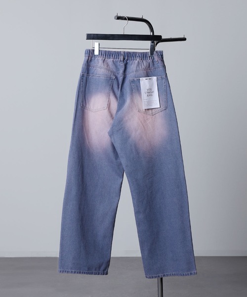 NILWAY（ニルウェイ）の「ケミカル ヴィンテージ メイク スラブバギー グランジ デニムパンツ（デニムパンツ・メンズ・ブラウン/ピンク/ブルー系/ブラック系/オリーブ系/オリーブ・X-LARGE/MEDIUM/SMALL/LARGE）」の17枚目の写真