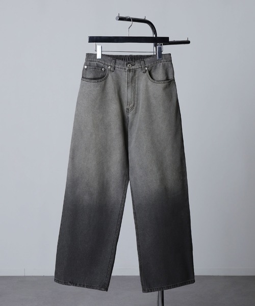 NILWAY（ニルウェイ）の「ケミカル ヴィンテージ メイク スラブバギー グランジ デニムパンツ（デニムパンツ・メンズ・ブラウン/ピンク/ブルー系/ブラック系/オリーブ系/オリーブ・X-LARGE/MEDIUM/SMALL/LARGE）」の20枚目の写真