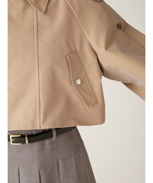 LILY BROWN（リリーブラウン）の「シャンブレーフレアショートトレンチ（トレンチコート・レディース・アイボリー/カーキ/ベージュ・FREE）」の11枚目の写真