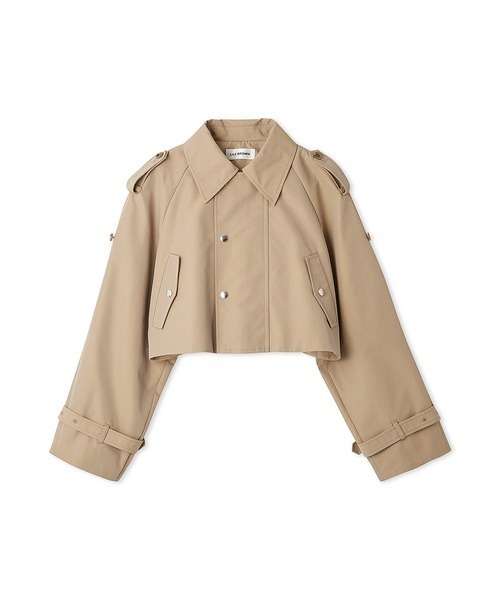 LILY BROWN（リリーブラウン）の「シャンブレーフレアショートトレンチ（トレンチコート・レディース・アイボリー/カーキ/ベージュ・FREE）」の15枚目の写真