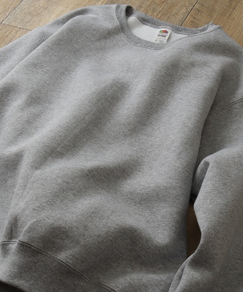 FRUIT OF THE LOOM(フルーツオブザルーム)の「【FRUIT OF THE LOOM/フルーツオブザルーム】SUPER COTTON SWEAT SHIRT/スーパーコットン クルーネック スウェット(スウェット・メンズ・ブラック/ネイビー/杢グレー・XL/L/M/S)」の5枚目の写真