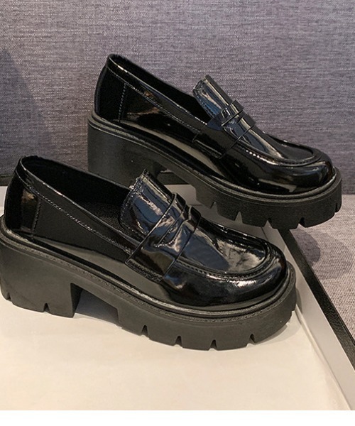 Teem Store(チームストア)の「トラックソールプラットフォーム厚底シンプルローファー 身長盛れ(ローファー・レディース・ブラック/ブラック系その他・L/M/S)」の13枚目の写真