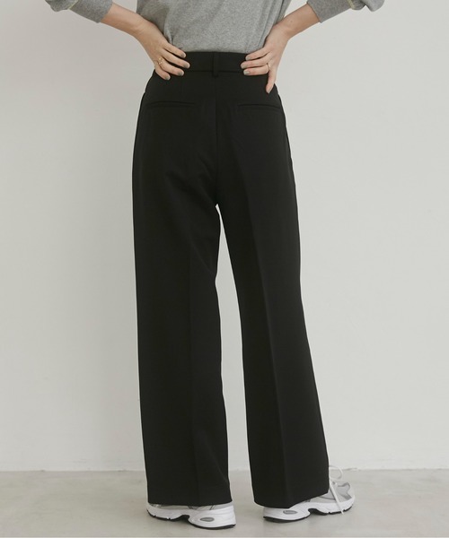 ANGIE（アンジー）の「２タック センタープレスワイド スラックス（スラックス・レディース・杢グレー/ブラック/アイボリー・SMALL/LARGE/MEDIUM）」の12枚目の写真