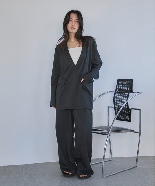 TAKA-Q｜ストレッチウォッシャブル グレンチェック柄 ダブル