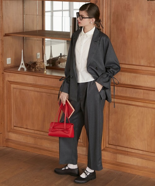 セール】【BONLECILL noir】2way袖リボンテーラードジャケット